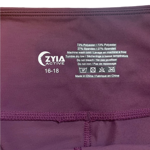 Zyia logo stripe plum light n tight high rise crop - Picture 4 of 7